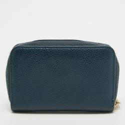 Pre Owned Chanel Dark Blue Caviar Leather CC Zip Coin Purse