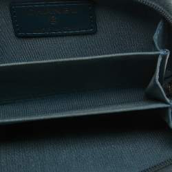Pre Owned Chanel Dark Blue Caviar Leather CC Zip Coin Purse