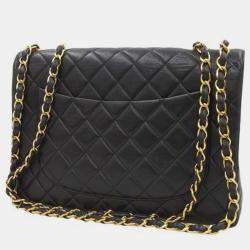 Chanel  Lambskin Leather Medium Classic Single Flap Shoulder Bags