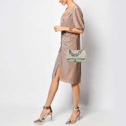 Chanel Grey Quilted Leather Resin Bi-Color Chain Flap Bag