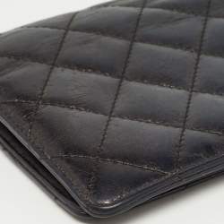 Chanel Black Quilted Leather Reissue Continental Wallet