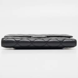 Chanel Black Quilted Caviar Leather Classic L Flap Wallet