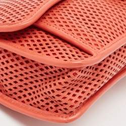 Pre Owned Chanel Red Perforated Leather Up in the Air Flap Bag
