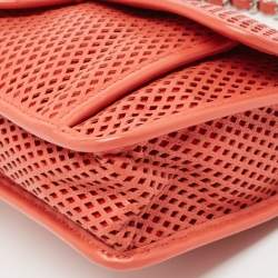 Pre Owned Chanel Red Perforated Leather Up in the Air Flap Bag
