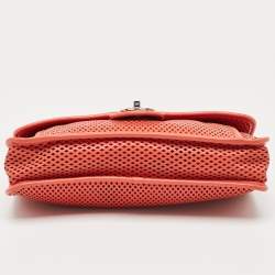 Pre Owned Chanel Red Perforated Leather Up in the Air Flap Bag