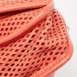 Pre Owned Chanel Red Perforated Leather Up in the Air Flap Bag