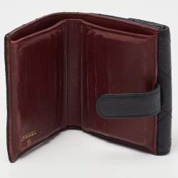 Pre Owned Chanel Black Caviar Leather CC Small Flap Wallet