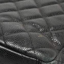 Chanel Black Quilted Caviar Leather Maxi Classic Single Flap Bag