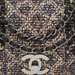 Pre Owned Chanel Multicolor Tweed and Leather Fantasy Tweed Flap Bag