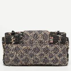 Pre Owned Chanel Multicolor Tweed and Leather Fantasy Tweed Flap Bag