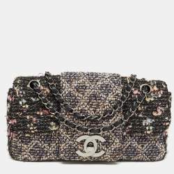 Pre Owned Chanel Multicolor Tweed and Leather Fantasy Tweed Flap Bag