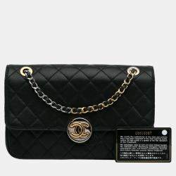 Pre Owned Chanel Black Quilted Classic Single Flap