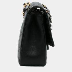 Pre Owned Chanel Black Quilted Classic Single Flap