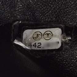 Pre Owned Chanel Black Quilted Patent Leather Jumbo Classic Double Flap Bag