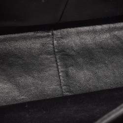 Pre Owned Chanel Black Quilted Patent Leather Jumbo Classic Double Flap Bag