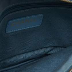 Pre Owned Chanel Blue Caviar Leather Business Affinity Waist Bag