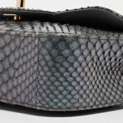 مملوكة مسبقًا Chanel Metallic Blue Python New Mini Classic Flap Bag