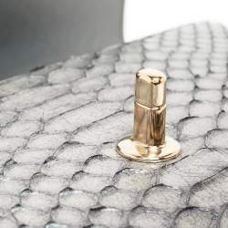 مملوكة مسبقًا Chanel Metallic Blue Python New Mini Classic Flap Bag