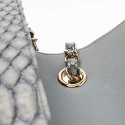 مملوكة مسبقًا Chanel Metallic Blue Python New Mini Classic Flap Bag