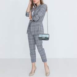 مملوكة مسبقًا Chanel Metallic Blue Python New Mini Classic Flap Bag