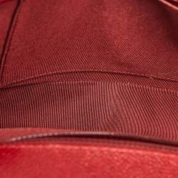 Pre Owned Chanel Red Quilted Caviar Leather New Medium Boy Bag