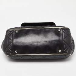Pre Owned Chanel Black Quilted Leather Reissue Accordion Flap Bag