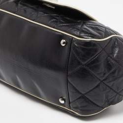 Pre Owned Chanel Black Quilted Leather Reissue Accordion Flap Bag