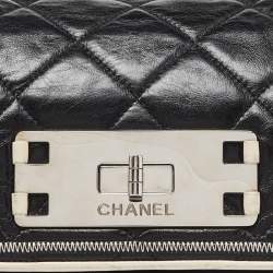 Pre Owned Chanel Black Quilted Leather Reissue Accordion Flap Bag
