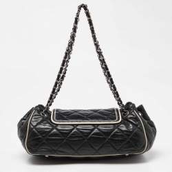 Pre Owned Chanel Black Quilted Leather Reissue Accordion Flap Bag