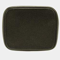 Chanel black caviar skin Vertical vanity bag