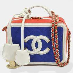 Pre Owned Chanel Multicolor Leather CC Filigree Vanity Case