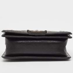 Pre Owned Chanel Black Quilted Leather Small Boy Bag