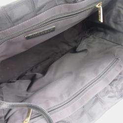 Pre Owned Chanel Black Canvas New Travel Line Tote PM Bag