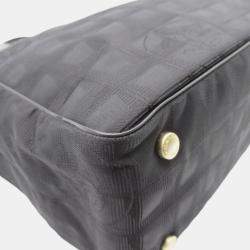 Pre Owned Chanel Black Canvas New Travel Line Tote PM Bag
