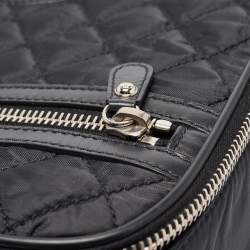 Chanel Black Quilted Nylon 2 Wheeled CC Luggage