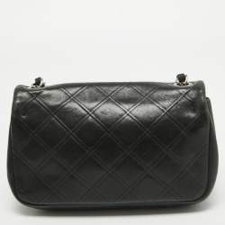Pre Owned Chanel Black Quilted Leather New Chic Flap Bag