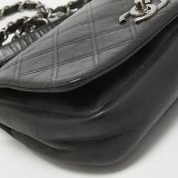 Pre Owned Chanel Black Quilted Leather New Chic Flap Bag