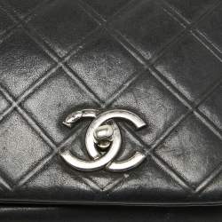 Pre Owned Chanel Black Quilted Leather New Chic Flap Bag