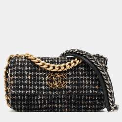 Chanel Black Tweed 19 WOC Bag