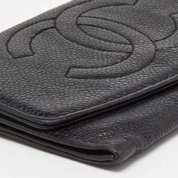 Chanel Black Caviar Leather CC Timeless Continental Wallet