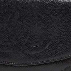 Chanel Black Caviar Leather CC Timeless Continental Wallet