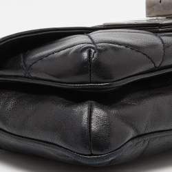 Pre Owned Chanel Black Quilted Leather Reissue Flap Bag