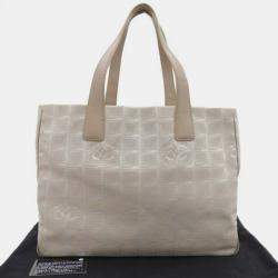 Chanel Beige Canvas New Travel Line Tote MM