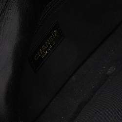Pre Owned Chanel Black Chocolate Bar Leather Vintage Flap Bag