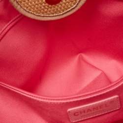Chanel Multicolor Striped Straw Raffia Large Deauville Shopper Tote