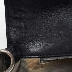 Pre Owned Chanel Black Quilted Patent Leather Medium Boy Bag