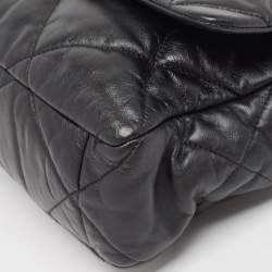 Pre Owned Chanel Black Quilted Leather Large 19 Flap Bag