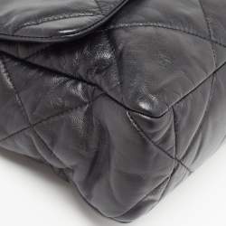 Pre Owned Chanel Black Quilted Leather Large 19 Flap Bag
