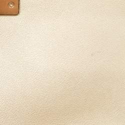 Pre Owned Chanel Gold CC Cut Out Leather Medium Boy Bag