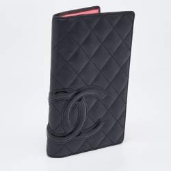 Chanel Black Quilted Leather Cambon Ligne Bifold Wallet